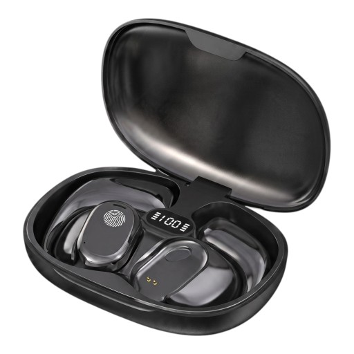 Open Wireless Earphones with Ear Hooks and Charging Case with LED Display Bluetooth 5.3 Battery Life Up to 36 Hours IP54