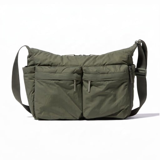 Mala de ombro para portátil 13 polegadas 38 x 27 x 11 cm Mala crossbody leve em nylon com múltiplos bolsos Para a escola e viagens