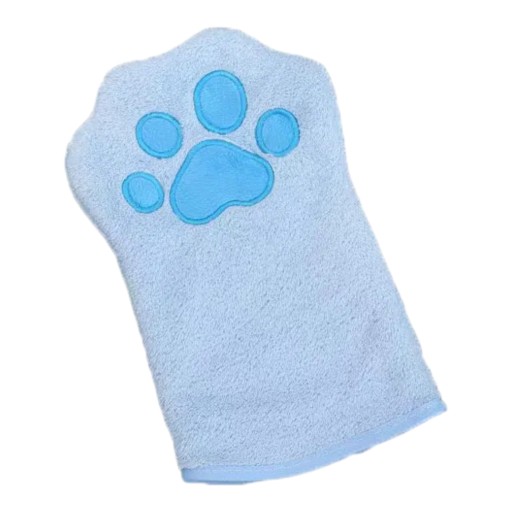 Microfibre Dog and Cat Drying Gloves Double-Sided Quick-Drying Paw-Shaped Mitt for Small and Medium Dogs