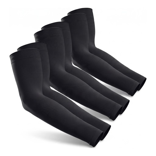 Cooling Arm Sleeves 3 Pairs Elastic Sports Sleeves 55 cm from Polyester Arm Protection from the Sun for Cycling and Running