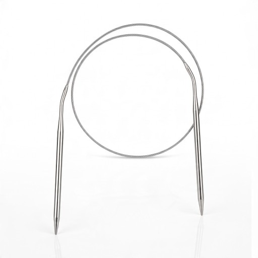 Cirkulær strikkepind 2,2 mm Længde 120 cm Spidser forbundet med kabel Til tynd garn og blondermønstre Til strikning i cirkler og rækker
