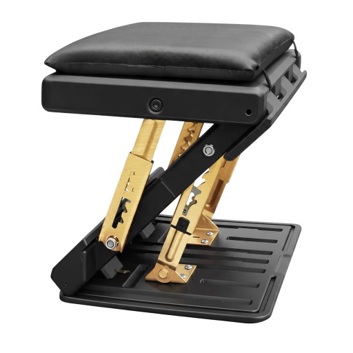 Állítható lábtartó 4 szintű beállítással 31,5 x 31,5 x 28 cm Összecsukható és hordozható Fém mechanizmus Fekete