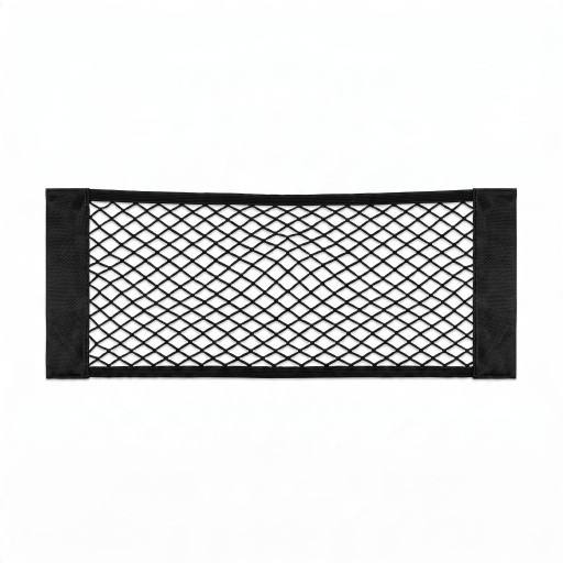 Elastická síťová kapsa do kufru auta 25 x 80 cm Dvouvrstvá síť se suchým zipem Polyester Černá Univerzální organizér na lahve a nákup