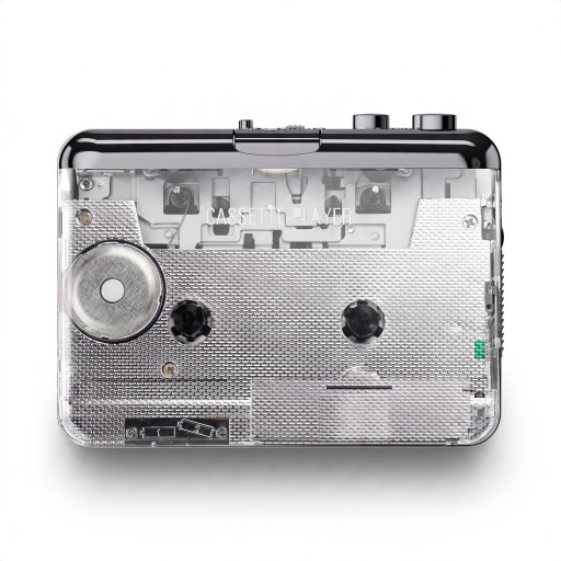 Přenosný kazetový přehrávač s převodem do MP3 přes USB Ezcap218PT Automatický reverz Průhledný Pro digitalizaci starých kazet