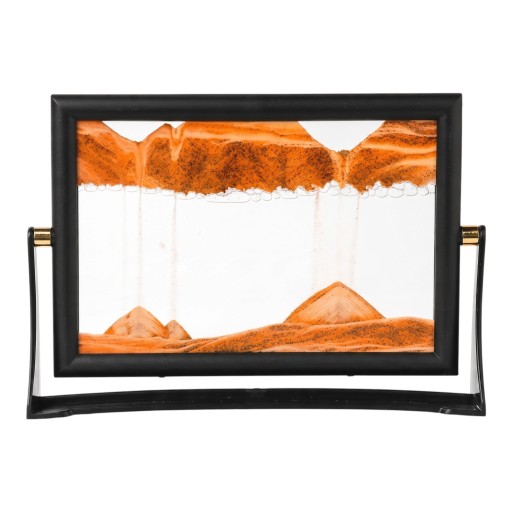 Image 3D rotatif avec sable mouvant 20,5 x 14,5 cm Image de sable en verre avec support Décoration de table
