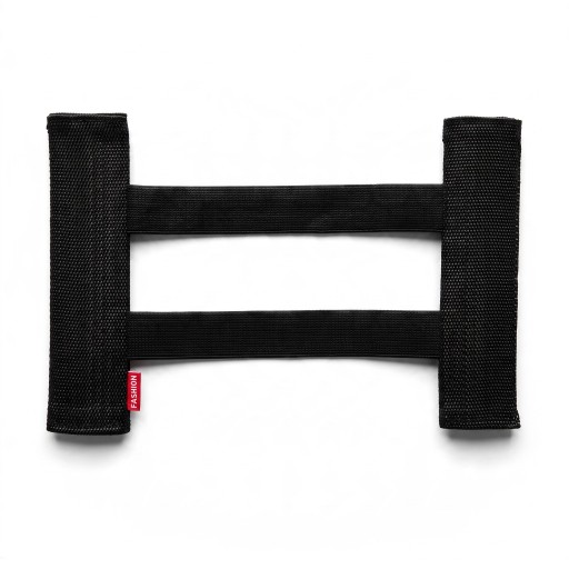 Elastický držák do kufru auta 32 cm ve tvaru H Dva pružné pásy se suchým zipem Textil a nylon Černý Upevnění hasicího přístroje a lahví