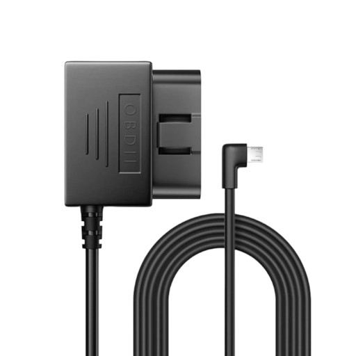 OBD AZDOME Stromkabel für Dashcam USB-C 90° 3,5 m 12–24 V auf 5 V 2,5 A Parkmodus Batterieschutz Schwarz Für Auto