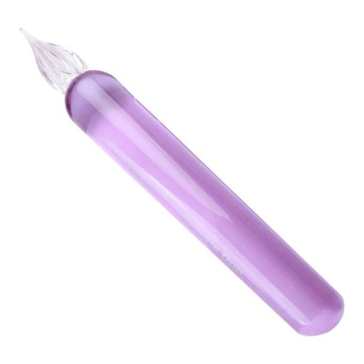 Glas Dip Pen mit kurzem Körper 10,4 cm Rillierter Glasfeder Ganz aus Glas für Kalligraphie, Schreiben und Zeichnen