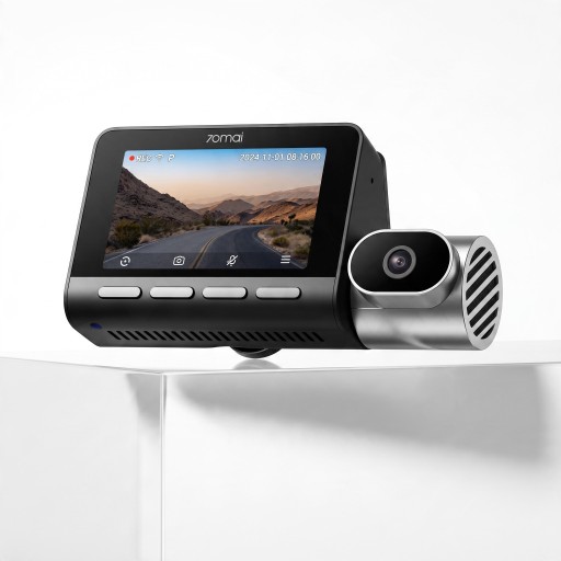 70mai 4K T800 Autokamera 3-Kanalaufnahme Front 4K Innen 1080P STARVIS 2 GPS und ADAS Wi-Fi 6 Fernbedienung Schwarz