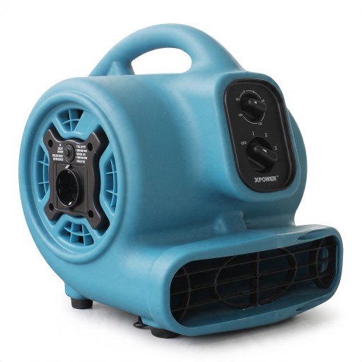 Effektiv gulvventilator XPOWER P-230AT Tre hastigheder og timer 180 W 700 CFM Krop af PP med håndtag og 3 m kabel