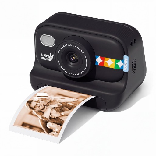 Dětský fotoaparát s okamžitým tiskem 12 Mpx 1080P video LED blesk Filtry a nálepky Termotisk bez inkoustu Karta 32 GB