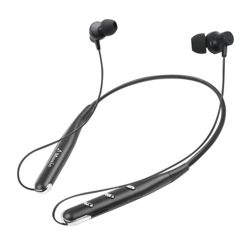 Trådlösa nackhörlurar med in-ear-lurar Bluetooth 4.1 Batteritid upp till 7,5 timmar Micro SD-kortplats Musik- och samtalskontroll Svart