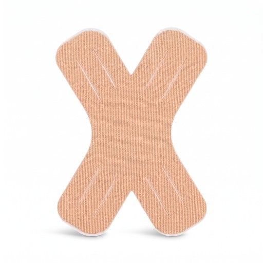 Kineziologický tejp předstřižený ve tvaru X 10 ks Bavlněné elastické pásky 10,5 x 7,5 cm Na koleno rameno a loket