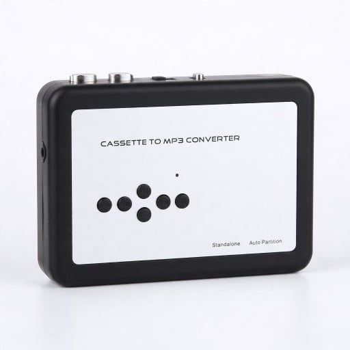 Ezcap 231 Cassette Player with MP3 Conversion to USB Flash Drive Without Computer Automatic Reverse 113 x 82 x 32 mm Black and Silver