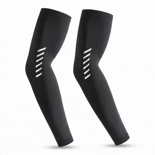 Cooling Compression Arm Sleeves 1 Pair UV Protection UPF 50+ Breathable Elastic Polyester For Cycling Running Fishing and Driving