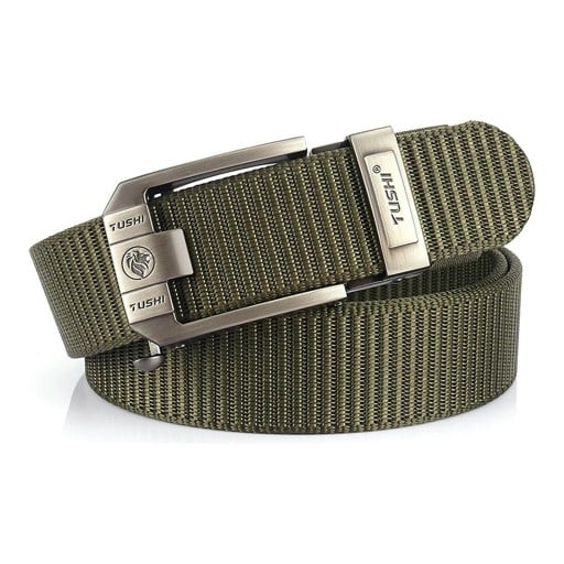 Cinto táctico 120 x 3,4 cm com fivela metálica automática em acabamento prateado Cinto de nylon Para outdoor e trabalho