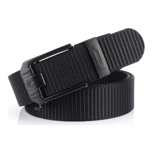 Cinto Táctico 120 x 3,4 cm com fivela metálica automática em preto Cinto de nylon Para atividades ao ar livre e trabalho