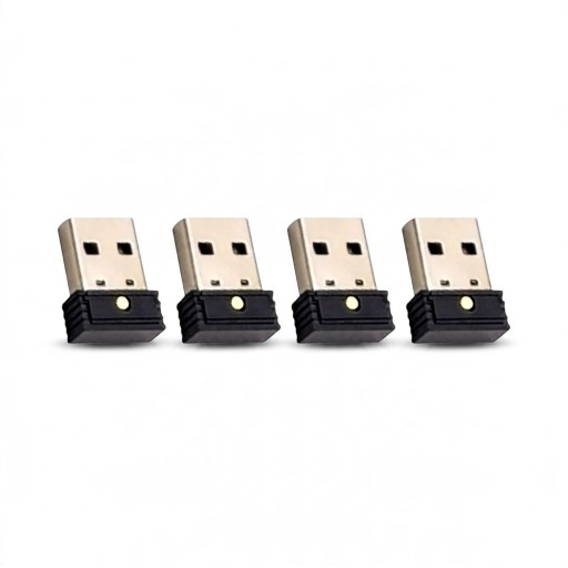 Mus simuleringsenhed Mouse Jiggler 4 stk USB-A Mini 18,5 x 14 x 6 mm med knap og 3 tilstande Uden drivere Sort mod computersøvning