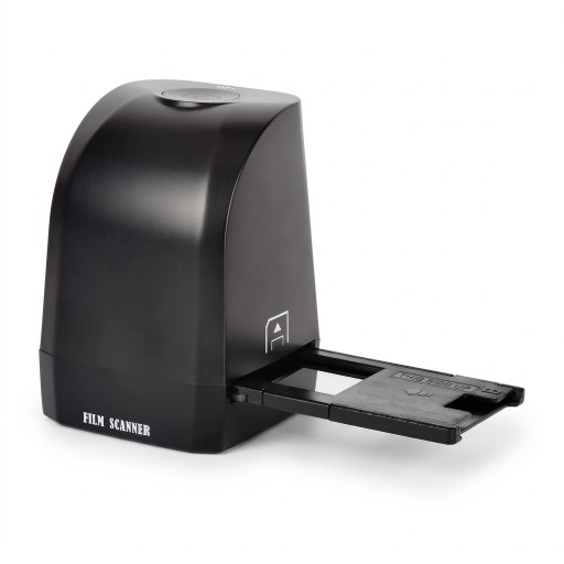 Negativ- og dias scanner 35 mm 8 MPx med USB-forbindelse til computer LED-belysning 2400 dpi Sort til digitalisering af gamle fotografier
