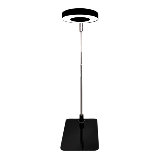 Luz LED de Cultivo com Base Vara Telescópica 20–66,3 cm 3 Modos de Luz Dimerização Temporizador USB Preto Para Plantas de Interior