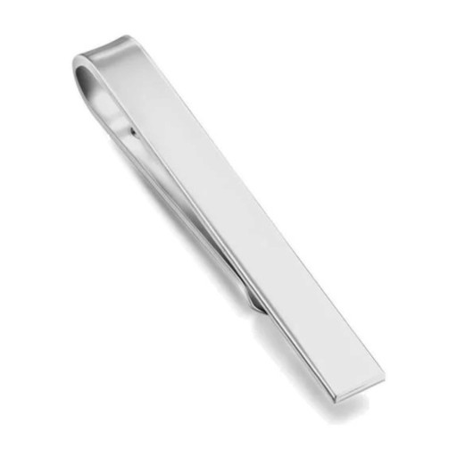 Spona na gravata 48,5 mm Simples spona deslizante de gravata em aço inoxidável Superfície lisa Acessório masculino para fato