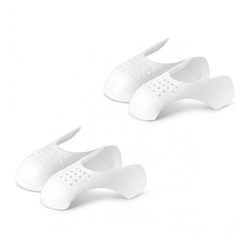 Shoe Crease Protectors 2 Pairs TPE Toe Inserts with Ventilation Holes Sizes EU 35–39 and 40–46 for Trainers