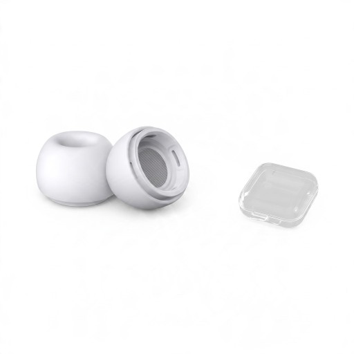 3 par erstatningssilikonepropper til AirPods Pro og AirPods Pro 2 Størrelse M 12,5 mm Med ventilationshul Hvide og æske