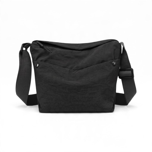 Lille nylon crossbody taske til telefon 18 x 11,5 x 16,5 cm Taske over skulderen med lynlåslommer og justerbar rem