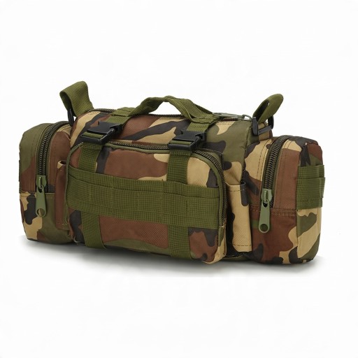 Taktisk bæltetaske 23 x 9 x 15 cm Volumen 3–5 l Nylon Molle taske til talje og skulder Til vandreture camping og jagt