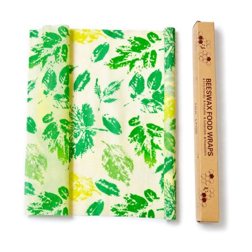 Essuie-tout en cire d'abeille 100 x 33 cm Emballage réutilisable pour le pain et les légumes