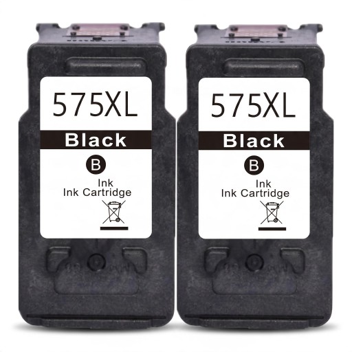Repasované inkoustové kazety PG-575XL Pro Canon PIXMA TS3550i TS3551i TR4750i TR4751i Sada 2 ks 18 ml Čip s hladinou inkoustu Černá