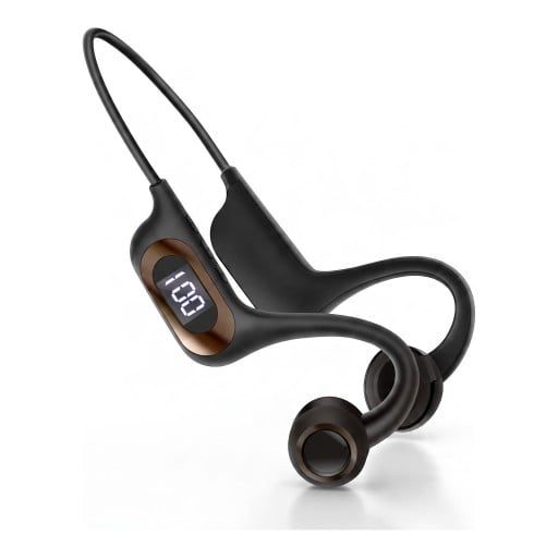 Trådløse hovedtelefoner med luftledning G3 Bluetooth 5.3 med LED-display og slot til microSD-kort til løb og sport
