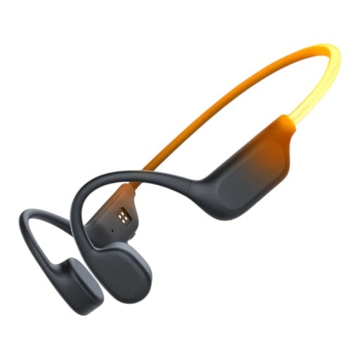 Hovedtelefoner med knogleledning og lysende LED-bånd 32 GB MP3-afspiller Bluetooth 6.0 vandtæt IPX8 lavet af ABS og silikone til svømning og løb