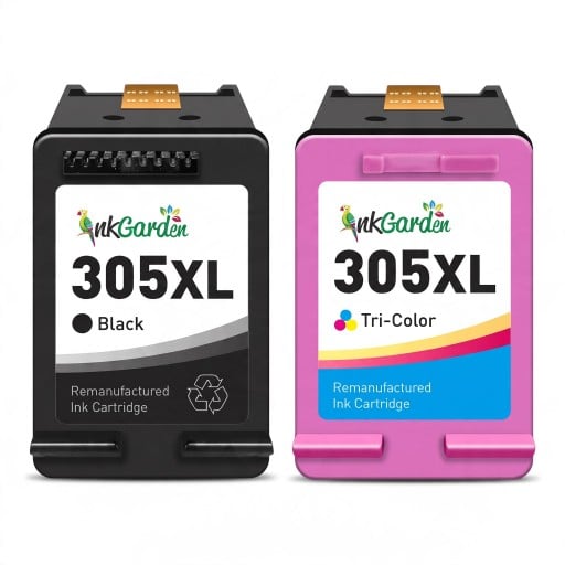 Repasované inkoustové kazety 305XL Pro HP DeskJet Plus 4120 4122 4130 4140 4152 Sada 2 ks 20 ml a 18 ml Černá a tříbarevná