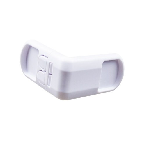 Säkerhetslås för lådor och skåp mot öppning av barn Set om 10 st Vinklat tvådelat lås i PVC för möbelhörn 7,6 x 4 x 7,6 cm