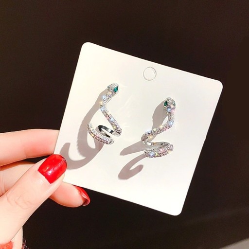 Kvinnors örhängen orm med zirkon