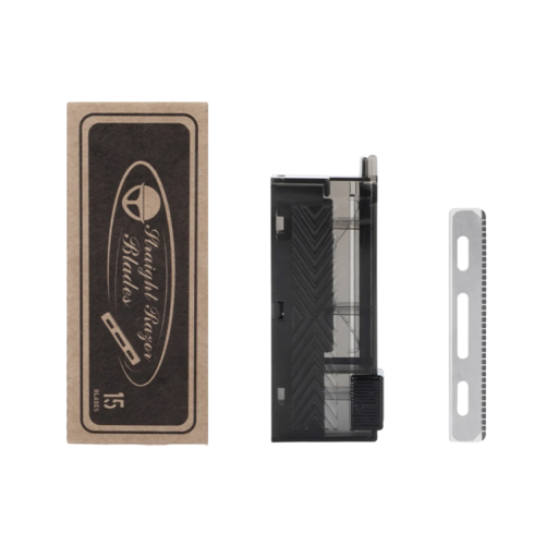 15 ks Zúbkované náhradné čepele do barber britvy Jednostranné texturovacie britvy s bezpečnostným dávkovačom pre styling vlasov