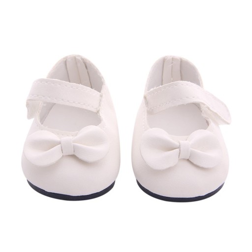 Skor med rosett för docka i storlek 43 cm Eleganta ballerinas med rem över vristen Tillbehör för klädbyte och lek för barn