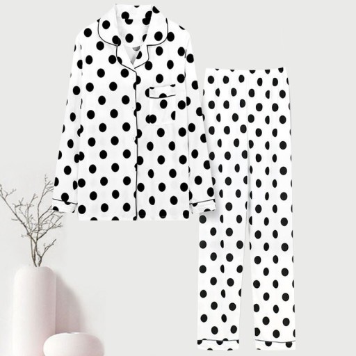 Dampyjamas med prickiga P3135