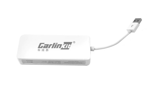 CarPlay-adapter för multimediabilstereo med Android-system Anslutning till USB-port Visning av applikationer på skärmen Vit Längd 18,5 cm