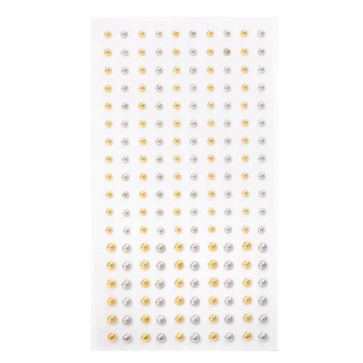 180 Pieces of Self-Adhesive Waterproof Non-Piercing Lip, Nose, Eyebrow and Body Jewellery Silver and Gold Studs 3 mm and 4 mm Reusable