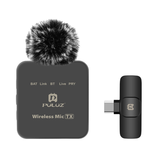 2.4G bezdrátový klopový mikrofon s USB C přijímačem 4,3 x 4,7 x 1,3 cm Profesionální mikrofon pro natáčení videí YouTube TikTok