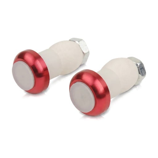 2 buc LED lumini pentru capetele ghidonului Semnalizator de urgență pentru bicicletă 2 moduri 45 x 25 mm Aluminiu și cauciuc Pentru ghidoane