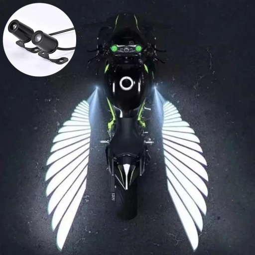 2 buc proiector LED cu aripi de înger, lumină de bun venit pentru motocicletă, 8-30V, IP67, impermeabil, 3W, 20x38mm, lumină decorativă pentru ușă, moto