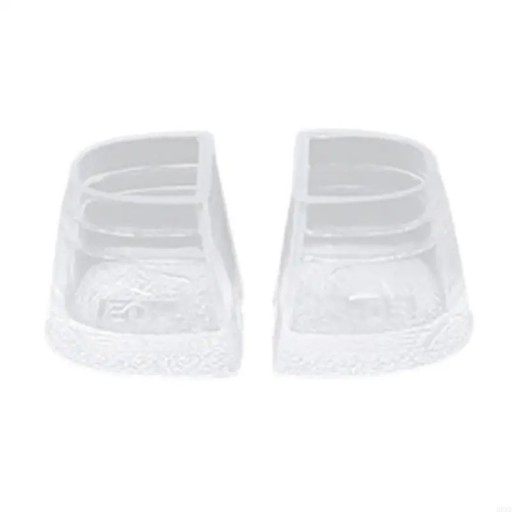 2 bucăți Capace pentru toc împotriva zgârieturilor pe podea 1.6x1.9 cm din silicon transparent pentru stabilitatea mersului în pantofi cu toc
