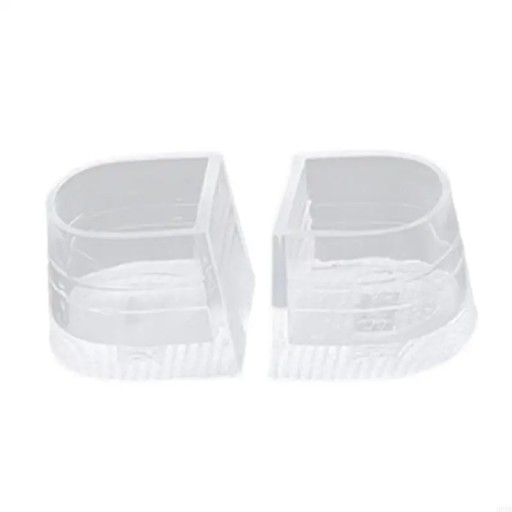 2 bucăți capace pentru toc împotriva zgârieturilor pe podea 2.3x2.1 cm din silicon transparent pentru stabilitatea mersului în pantofi cu toc