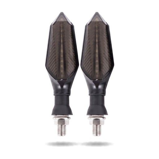 2 bucăți semnalizatoare LED dinamice pentru biciclete electrice și trotinete electrice 48 V și 60 V Blinkare treptată Capac de fum Montare cu șurub