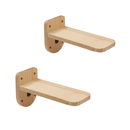 2 db Fali fából készült pedál macskáknak 18,5 x 8 cm Edzőmászó lépcsők a falra aktív macska falhoz otthon