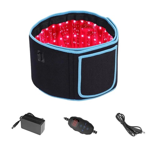 2-i-1 LED-lysterapistrimmel 130x18 cm Rødt og infrarødt lys 850nm 660nm 105 LED&#39;er Justerbar intensitet Timer USB-controller