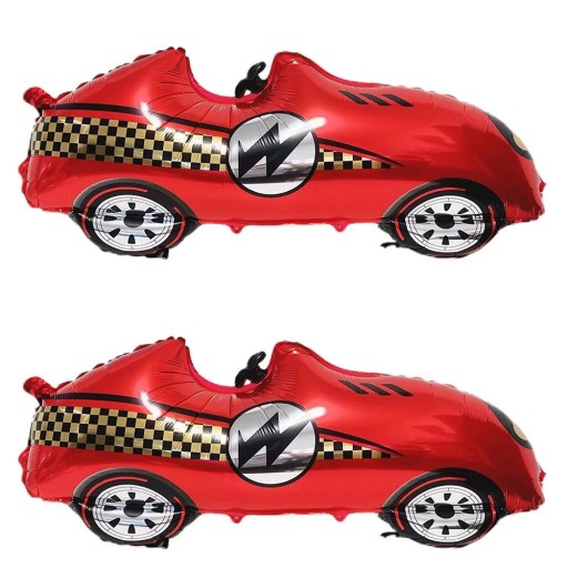 2 ks Fóliové balónky Športové auto 100 x 45 x 20 cm Veľké balónky v tvare závodného vozidla Dekorácia na detskú narodeninovú oslavu